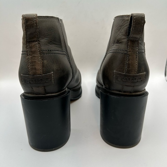 Sorel women's 11 Blake waterproof leather booties quarry platform normcore boho - Picture 8 of 11